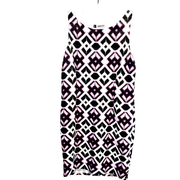 Jennifer Lopez Women's Dress Large L Pink Black Sleeveless Sun Misses Size 12 14 - Picture 1 of 7